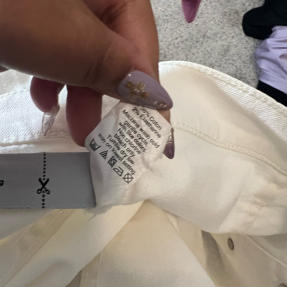 Madewell Stretch Denim A-Line Mini Skirt in Tile White: Button-Front Edition - Picture 6 of 6